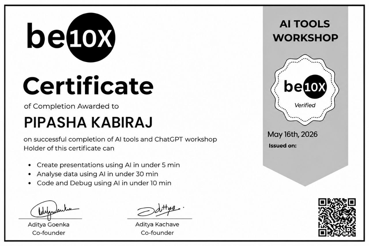 Achievement certificate 5